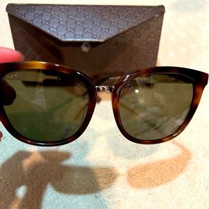 Gucci tortoise glasses with box and cloth. Worn once. Retail $300, price $140